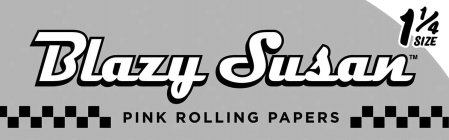 BLAZY SUSAN 1 1/4 SIZE PINK ROLLING PAPERS