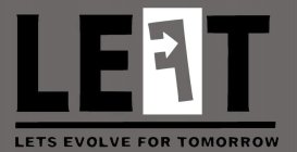 LEFT LETS EVOLVE FOR TOMORROW