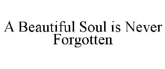 A BEAUTIFUL SOUL IS NEVER FORGOTTEN