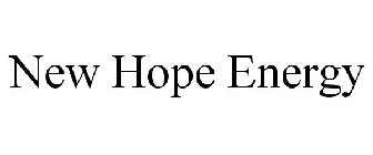 NEW HOPE ENERGY