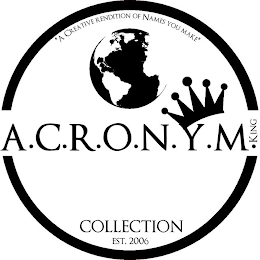 A.C.R.O.N.Y.M. KING (A CREATIVE RENDITION OF NAMES YOU MAKE) COLLECTION 2006