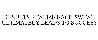 RESULTS REALIZE EACH SWEAT ULTIMATELY LEADS TO SUCCESS