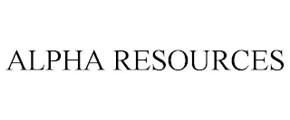 ALPHA RESOURCES