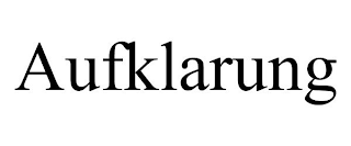 AUFKLARUNG