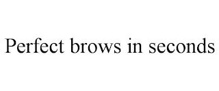 PERFECT BROWS IN SECONDS