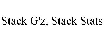 STACK G'Z, STACK STATS