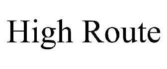 HIGH ROUTE