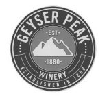 GEYSER PEAK EST 1880 WINERY ESTABLISHED IN 1880