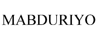 MABDURIYO