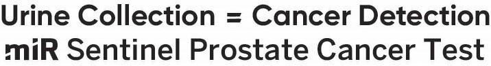 URINE COLLECTION = CANCER DETECTION MIR SENTINEL PROSTATE CANCER TEST
