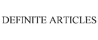 DEFINITE ARTICLES