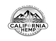 MANUFACTURING OIL FIBER PULP HURD GRAIN CALIFORNIA HEMP · PRODUCERS ·