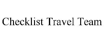 CHECKLIST TRAVEL TEAM