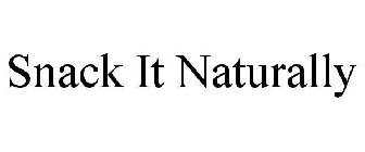 SNACK IT NATURALLY
