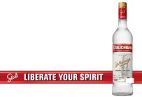 STOLI LIBERATE YOUR SPIRIT STOLI IMPORTED STOLI STOLICHNAYA ESTABLISHED 1938 THE ORIGINAL STOLICHNAYA VODKA MADE WITH CERTIFIED ALPHA GRADE VODKA 40% ALC./VOL. (80 PROOF) 750ML BATCH 12711 PREMIUM VOD