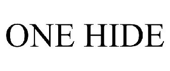 ONE HIDE