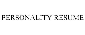 PERSONALITY RESUME