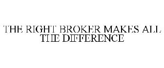 THE RIGHT BROKER MAKES ALL THE DIFFERENCE