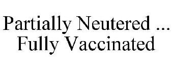 PARTIALLY NEUTERED ... FULLY VACCINATED