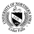 UNIVERSITY OF NORTHERN IOWA LUX 1876 CEDAR FALLS