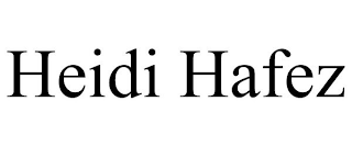 HEIDI HAFEZ
