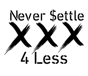 NEVER $ETTLE XXX 4 LESS