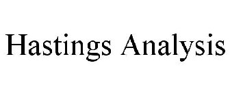 HASTINGS ANALYSIS