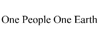 ONE PEOPLE ONE EARTH