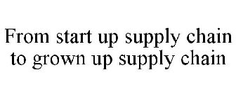 FROM START UP SUPPLY CHAIN TO GROWN UP SUPPLY CHAIN