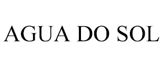 AGUA DO SOL