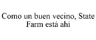 COMO UN BUEN VECINO, STATE FARM ESTÁ AHÍ