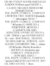 EIN 86-3742035 MATHLOGICIAN,MATHDOCTOR'NOT.EQUAL'ARTIST ( , LÀ QUE CREASES SHOULD BE PERMITTED IE 