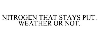 NITROGEN THAT STAYS PUT. WEATHER OR NOT.