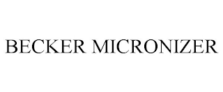 BECKER MICRONIZER