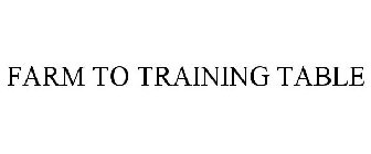 FARM TO TRAINING TABLE