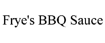 FRYE'S BBQ SAUCE