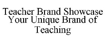 TEACHER BRAND SHOWCASE YOUR UNIQUE BRAND OF TEACHING