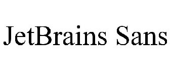 JETBRAINS SANS