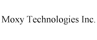 MOXY TECHNOLOGIES INC.