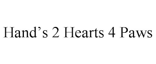 HAND'S 2 HEARTS 4 PAWS