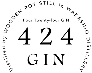 DISTILLED BY WOODEN POT STILL IN WAKASHIO DISTILLERY FOUR TWENTY-FOUR GIN 424 GIN