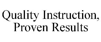 QUALITY INSTRUCTION, PROVEN RESULTS