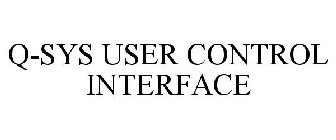 Q-SYS USER CONTROL INTERFACE