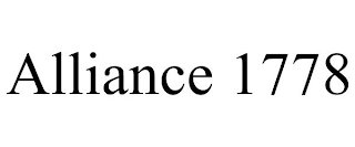 ALLIANCE 1778