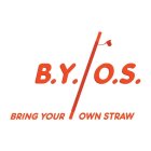 B.Y.O.S. BRING YOUR OWN STRAW