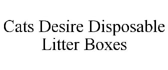 CATS DESIRE DISPOSABLE LITTER BOXES