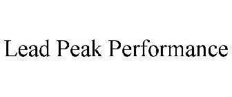 LEAD PEAK PERFORMANCE