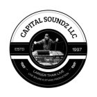 CAPITAL SOUNDZ LLC LARGER THAN LIVE LIVE SOUND & STUDIO PRODUCTION ESTD 1997