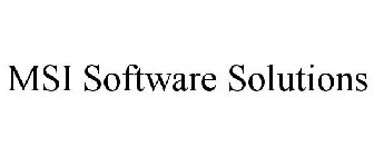 MSI SOFTWARE SOLUTIONS