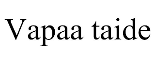 VAPAA TAIDE